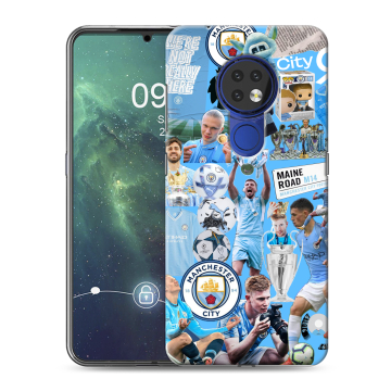 Силиконовый чехол на Nokia 6.2 с принтом Man City Манчестер Сити