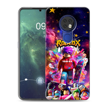 Силиконовый чехол на Nokia 6.2 с принтом Roblox Роблокс