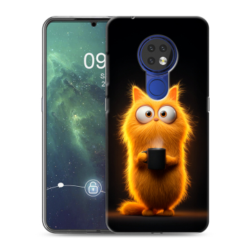 Силиконовый чехол на Nokia 6.2 с принтом Смешной кот Силиконовый чехол на Nokia 6.2 с принтом Смешной кот