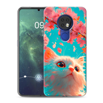 Силиконовый чехол на Nokia 6.2 с принтом Красивый кот