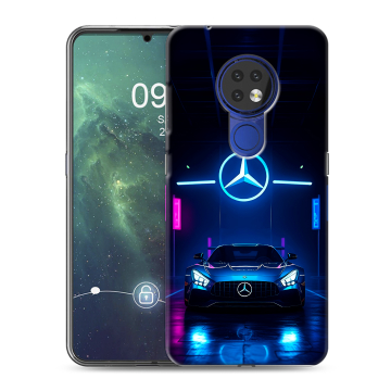 Силиконовый чехол на Nokia 6.2 с принтом Mercedes Мерседес Силиконовый чехол на Nokia 6.2 с принтом Mercedes Мерседес