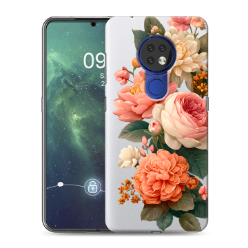 Силиконовый чехол на Nokia 6.2 с принтом цветы