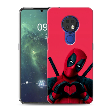 Силиконовый чехол на Nokia 6.2 с принтом Дедпул Deadpool Силиконовый чехол на Nokia 6.2 с принтом Дедпул Deadpool