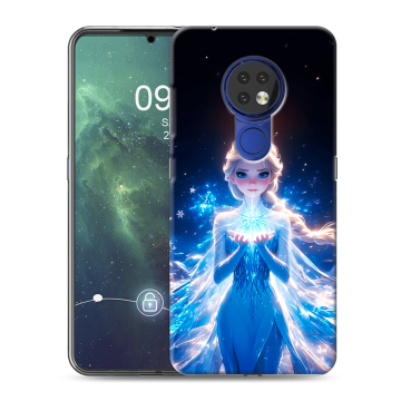 Силиконовый чехол на Nokia 6.2 с принтом Холодное сердце Frozen Силиконовый чехол на Nokia 6.2 с принтом Холодное сердце Frozen