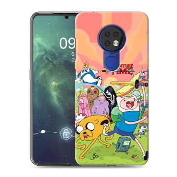 Силиконовый чехол на Nokia 6.2 с принтом Adventure time Время приключений