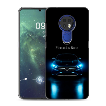 Силиконовый чехол на Nokia 6.2 с принтом Mercedes Мерседес Силиконовый чехол на Nokia 6.2 с принтом Mercedes Мерседес