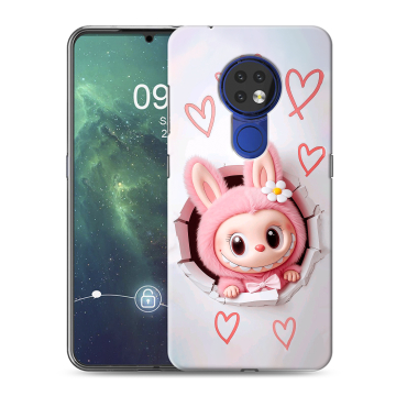 Силиконовый чехол на Nokia 6.2 с принтом Labubu Лабубу Силиконовый чехол на Nokia 6.2 с принтом Labubu Лабубу