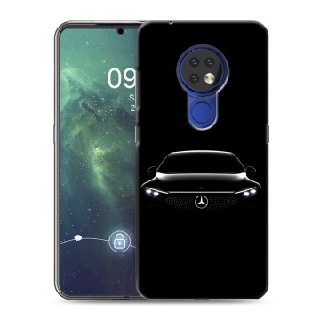 Силиконовый чехол на Nokia 6.2 с принтом Mercedes Мерседес Силиконовый чехол на Nokia 6.2 с принтом Mercedes Мерседес