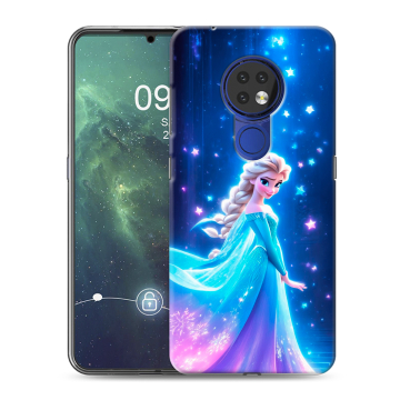 Силиконовый чехол на Nokia 6.2 с принтом Холодное сердце Frozen Силиконовый чехол на Nokia 6.2 с принтом Холодное сердце Frozen