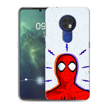 Силиконовый чехол на Nokia 6.2 с принтом Spiderman Человек паук
