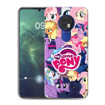 Силиконовый чехол на Nokia 6.2 с принтом My little pony Дружба чудо