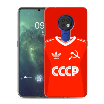 Силиконовый чехол на Nokia 6.2 с принтом Флаг Герб СССР