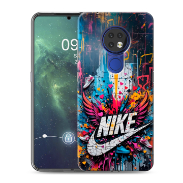 Силиконовый чехол на Nokia 6.2 с принтом Nike Найк Силиконовый чехол на Nokia 6.2 с принтом Nike Найк