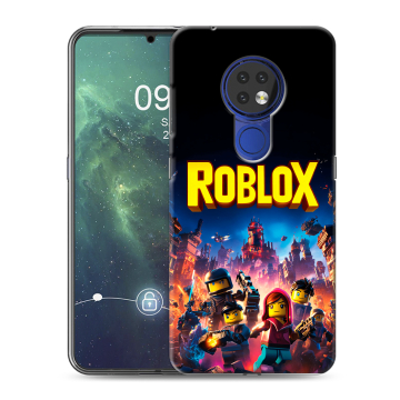 Силиконовый чехол на Nokia 6.2 с принтом Roblox Роблокс Силиконовый чехол на Nokia 6.2 с принтом Roblox Роблокс