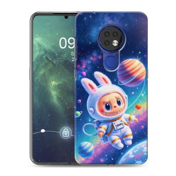 Силиконовый чехол на Nokia 6.2 с принтом Labubu Лабубу Силиконовый чехол на Nokia 6.2 с принтом Labubu Лабубу