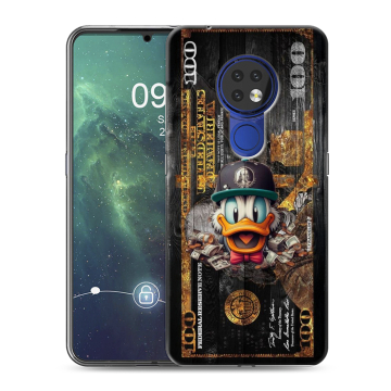 Силиконовый чехол на Nokia 6.2 с принтом Дональд Дак Доллар Силиконовый чехол на Nokia 6.2 с принтом Дональд Дак Доллар