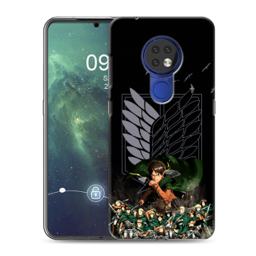 Силиконовый чехол на Nokia 6.2 с принтом Атака титанов Силиконовый чехол на Nokia 6.2 с принтом Атака титанов