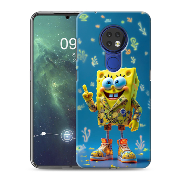 Силиконовый чехол на Nokia 6.2 с принтом Спанч боб Спанчбоб Силиконовый чехол на Nokia 6.2 с принтом Спанч боб Спанчбоб