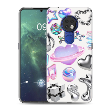 Силиконовый чехол на Nokia 6.2 с принтом Y2K Силиконовый чехол на Nokia 6.2 с принтом Y2K