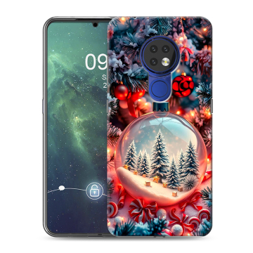Силиконовый чехол на Nokia 6.2 с принтом Новый год