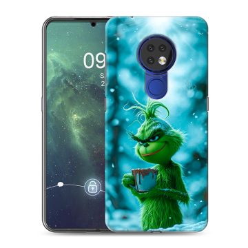 Силиконовый чехол на Nokia 6.2 с принтом Новый год гринч