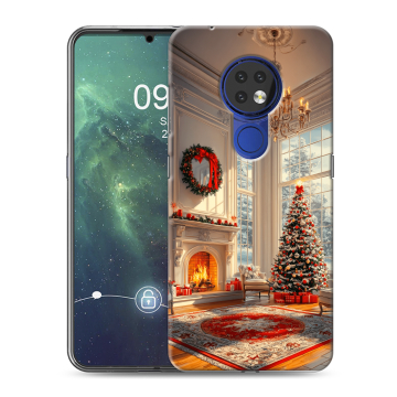 Силиконовый чехол на Nokia 6.2 с принтом Новый год