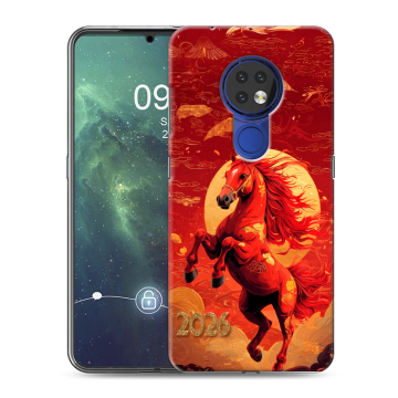 Силиконовый чехол на Nokia 6.2 с принтом Новый год