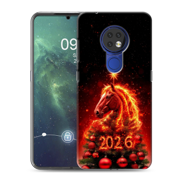 Силиконовый чехол на Nokia 6.2 с принтом Новый год