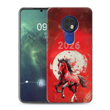 Силиконовый чехол на Nokia 6.2 с принтом Новый год