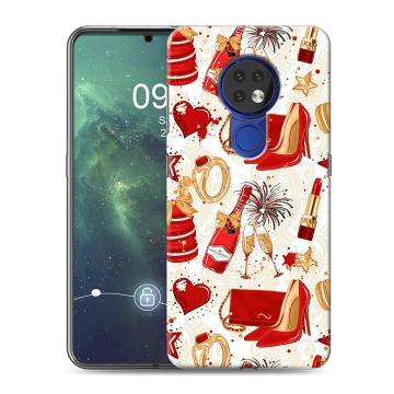 Силиконовый чехол на Nokia 6.2 с принтом Новый год