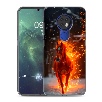 Силиконовый чехол на Nokia 6.2 с принтом Новый год