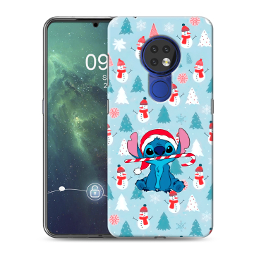 Силиконовый чехол на Nokia 6.2 с принтом Стич Новый год