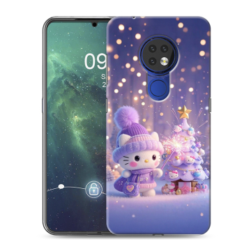 Силиконовый чехол на Nokia 6.2 с принтом Новый год