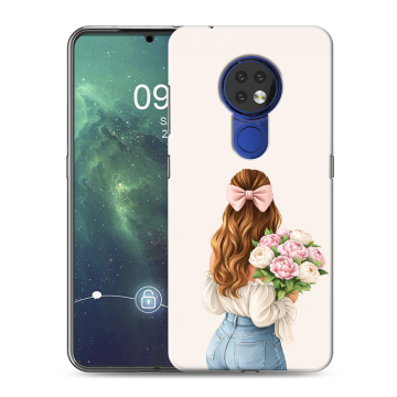 Силиконовый чехол на Nokia 6.2 с принтом женский Силиконовый чехол на Nokia 6.2 с принтом женский