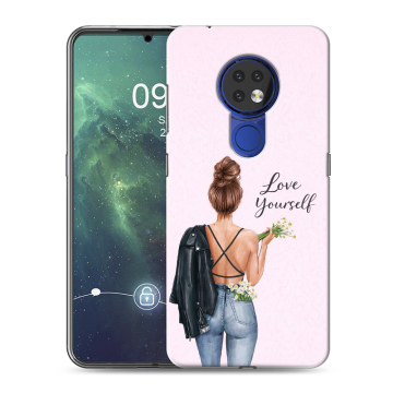 Силиконовый чехол на Nokia 6.2 с принтом женский Силиконовый чехол на Nokia 6.2 с принтом женский