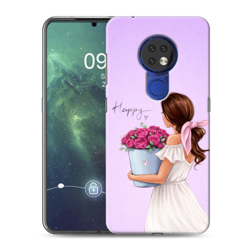 Силиконовый чехол на Nokia 6.2 с принтом женский Силиконовый чехол на Nokia 6.2 с принтом женский