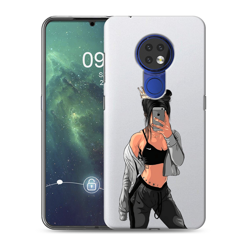 Силиконовый чехол на Nokia 6.2 с принтом Женские принты Силиконовый чехол на Nokia 6.2 с принтом Женские принты