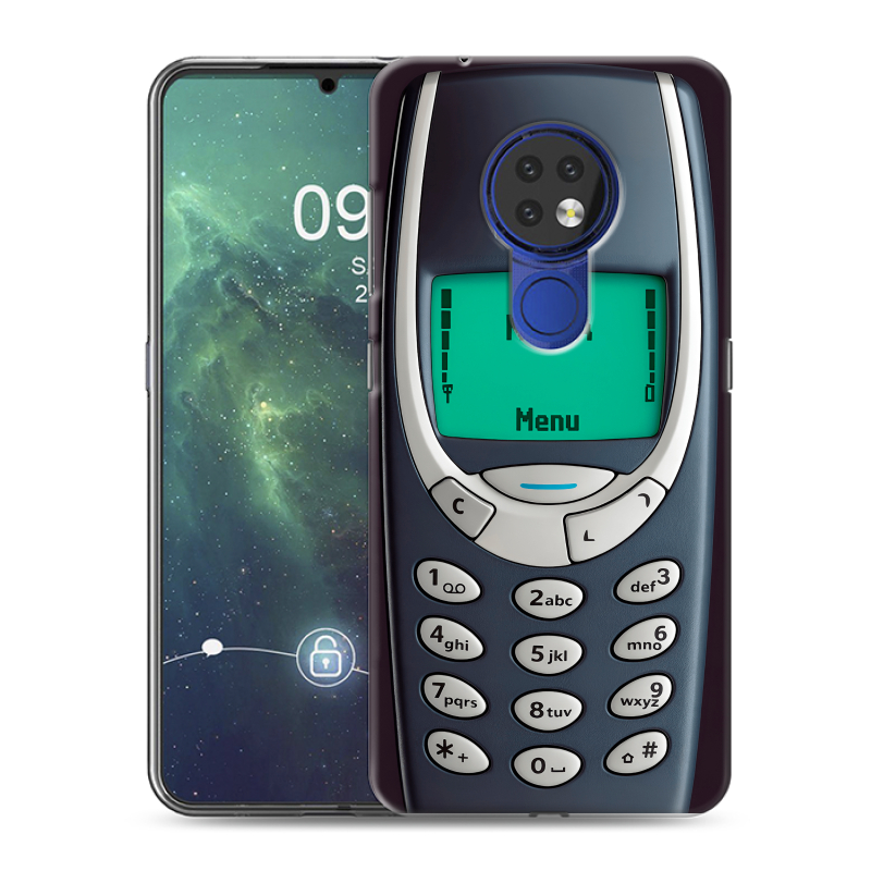 Силиконовый чехол на Nokia 6.2 с принтом Старый телефон Силиконовый чехол на Nokia 6.2 с принтом Старый телефон