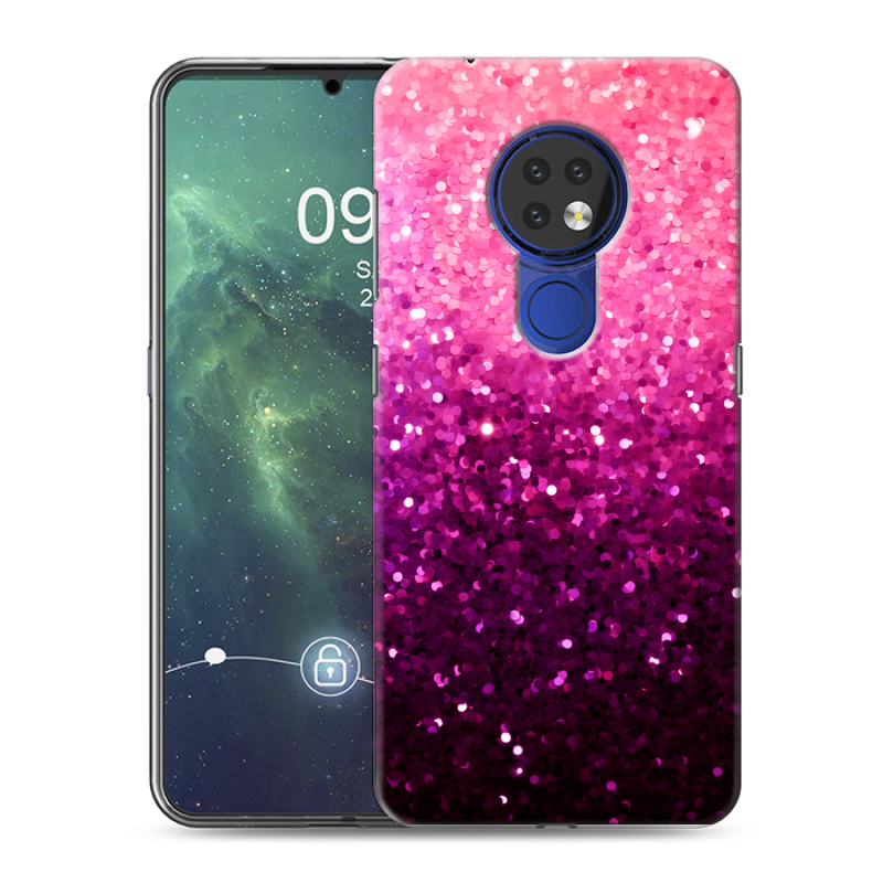 Силиконовый чехол на Nokia 6.2 с принтом Блестки Силиконовый чехол на Nokia 6.2 с принтом Блестки