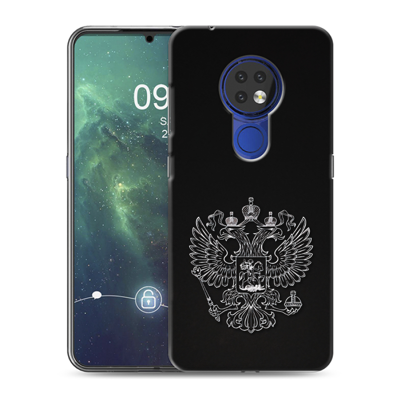 Силиконовый чехол на Nokia 6.2 с принтом Герб России Силиконовый чехол на Nokia 6.2 с принтом Герб России