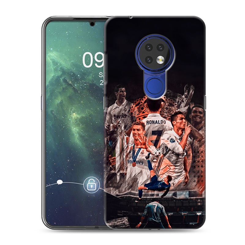 Силиконовый противоударный чехол на Nokia 6.2 с принтом Реал Роналдо Real Ronaldo Силиконовый противоударный чехол на Nokia 6.2 с принтом Реал Роналдо Real Ronaldo