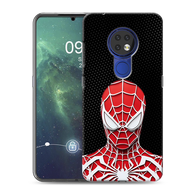 Силиконовый чехол на Nokia 6.2 с принтом человек паук spiderman Силиконовый чехол на Nokia 6.2 с принтом человек паук spiderman
