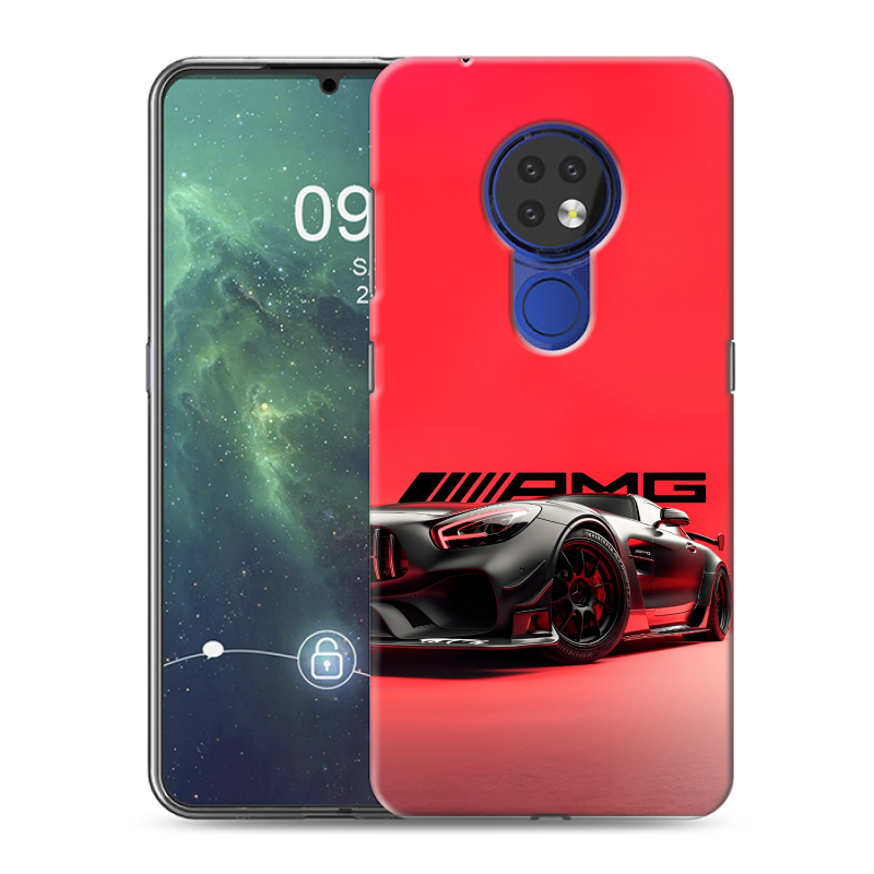 Силиконовый чехол на Nokia 6.2 с принтом Мерседес Mercedes AMG Силиконовый чехол на Nokia 6.2 с принтом Мерседес Mercedes AMG