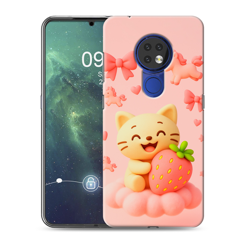 Силиконовый противоударный чехол на Nokia 6.2 с принтом для девочек Силиконовый противоударный чехол на Nokia 6.2 с принтом для девочек