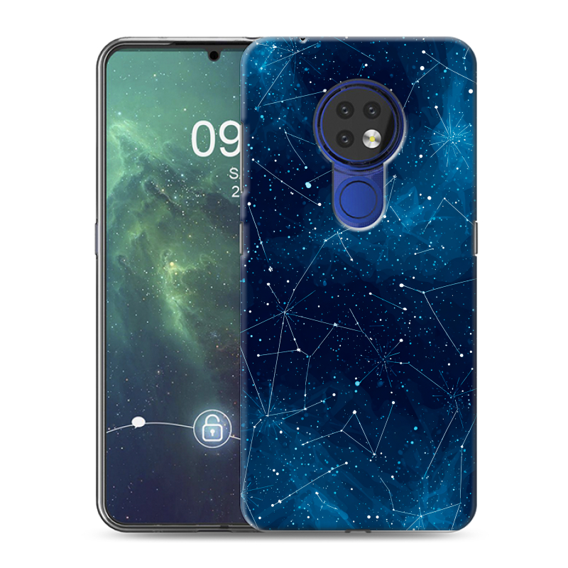 Силиконовый чехол на Nokia 6.2 с принтом Космос звезды Силиконовый чехол на Nokia 6.2 с принтом Космос звезды