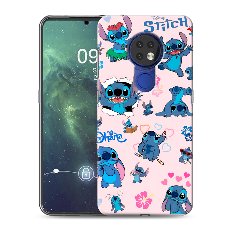 Силиконовый противоударный чехол на Nokia 6.2 с принтом Лило и Стич Силиконовый противоударный чехол на Nokia 6.2 с принтом Лило и Стич