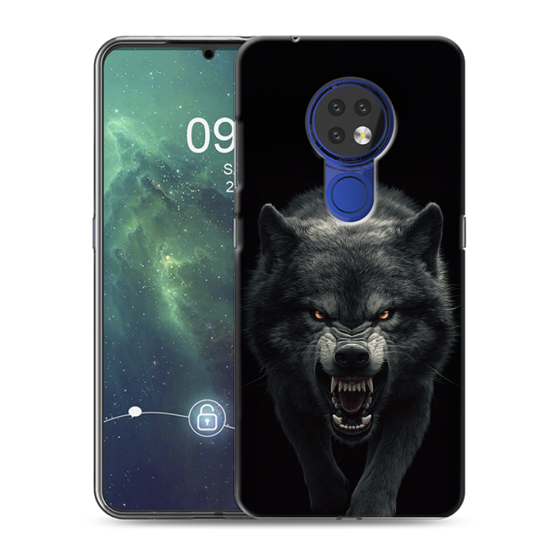 Силиконовый чехол на Nokia 6.2 с принтом Волк Силиконовый чехол на Nokia 6.2 с принтом Волк