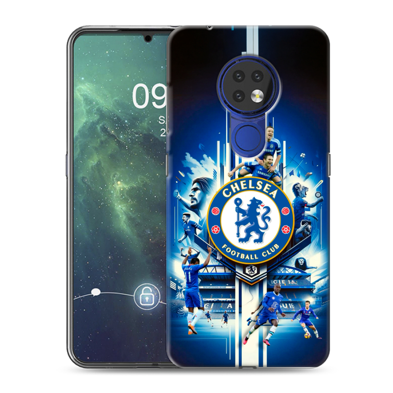 Силиконовый чехол на Nokia 6.2 с принтом Chelsea Челси Силиконовый чехол на Nokia 6.2 с принтом Chelsea Челси