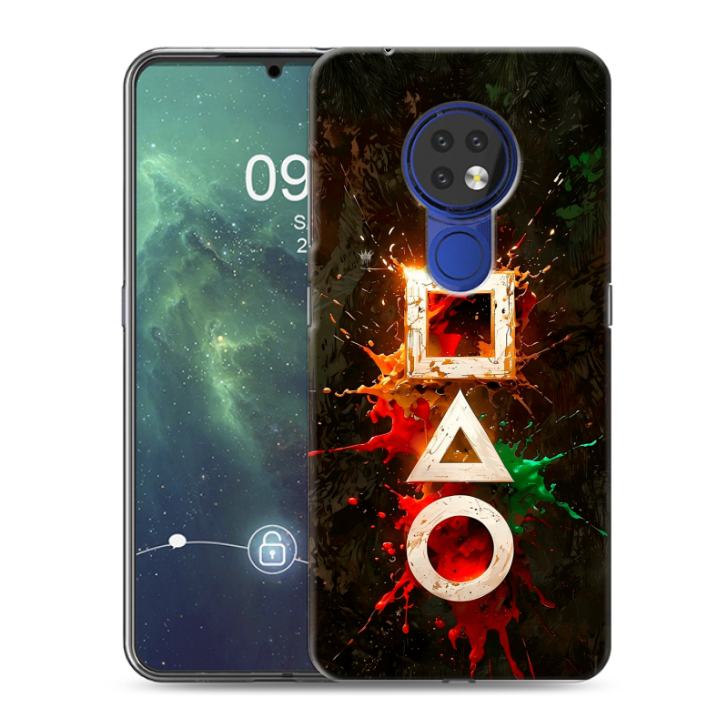Силиконовый противоударный чехол на Nokia 6.2 с принтом Squid Game Игра кальмара Силиконовый противоударный чехол на Nokia 6.2 с принтом Squid Game Игра кальмара