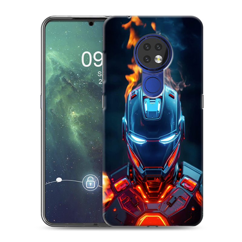 Силиконовый чехол на Nokia 6.2 с принтом IronMan Железный человек Силиконовый чехол на Nokia 6.2 с принтом IronMan Железный человек
